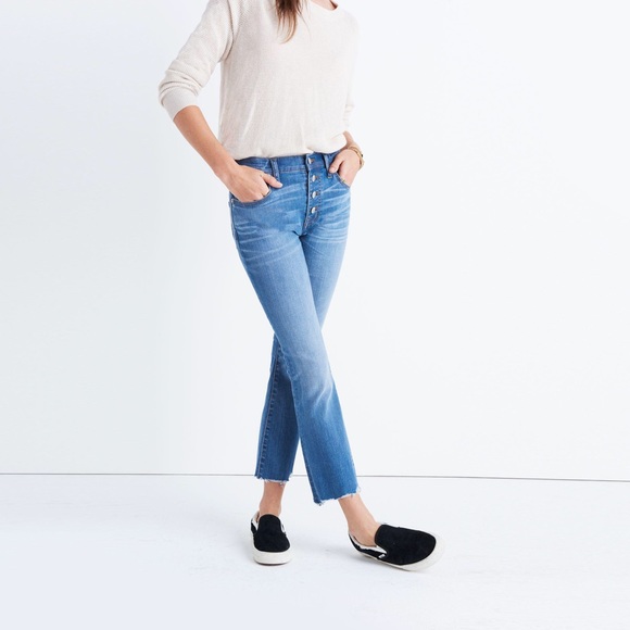 Madewell Denim - Madewell Cali Demi Boot Jeans Chewed Hem Edition